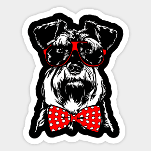 Funny Cute Miniature Schnauzer mom dog lover Sticker